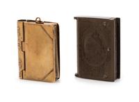 Two Book-Form Match Safes Height of first 2 1/8 inches. — LATE 19TH CENTURY