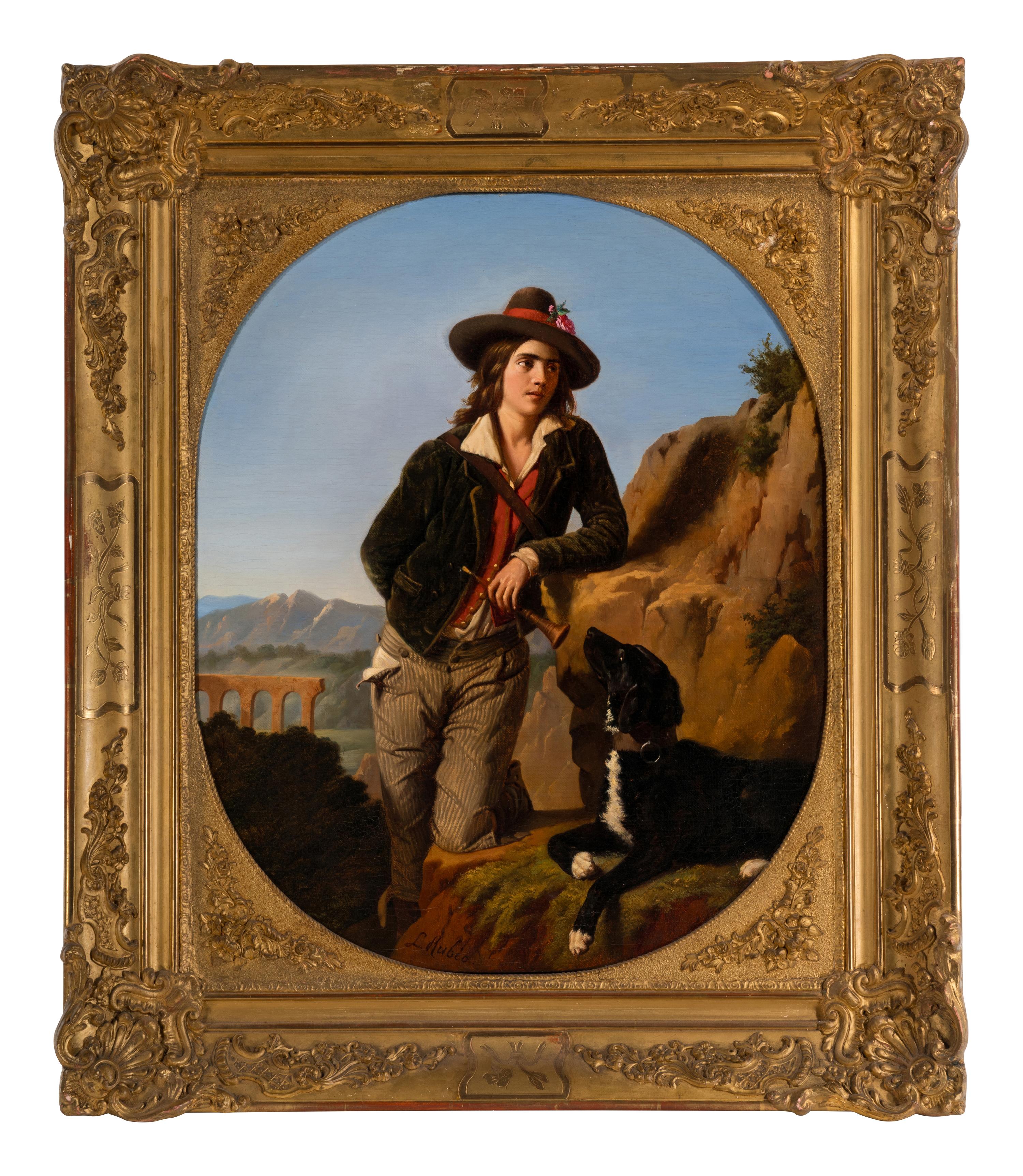 Luigi Rubio (Italian, 1795–1882) — Young Musician in a Landscape
