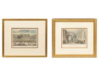 Two French Hand Colored Engravings