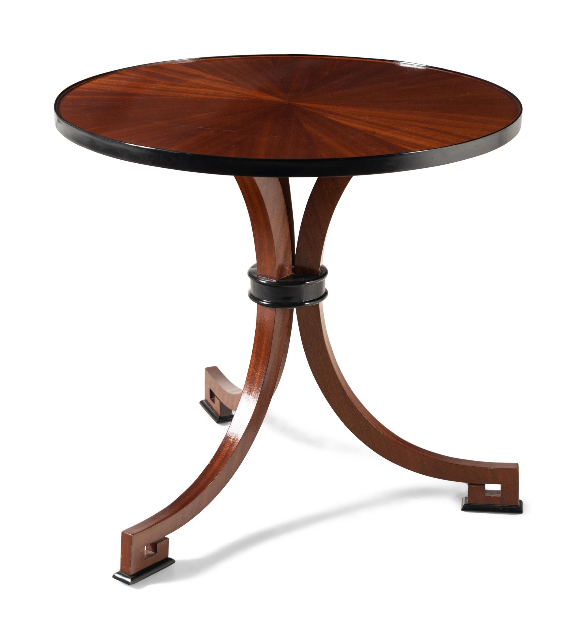 A Contemporary Part Ebonized Mahogany Side Table
