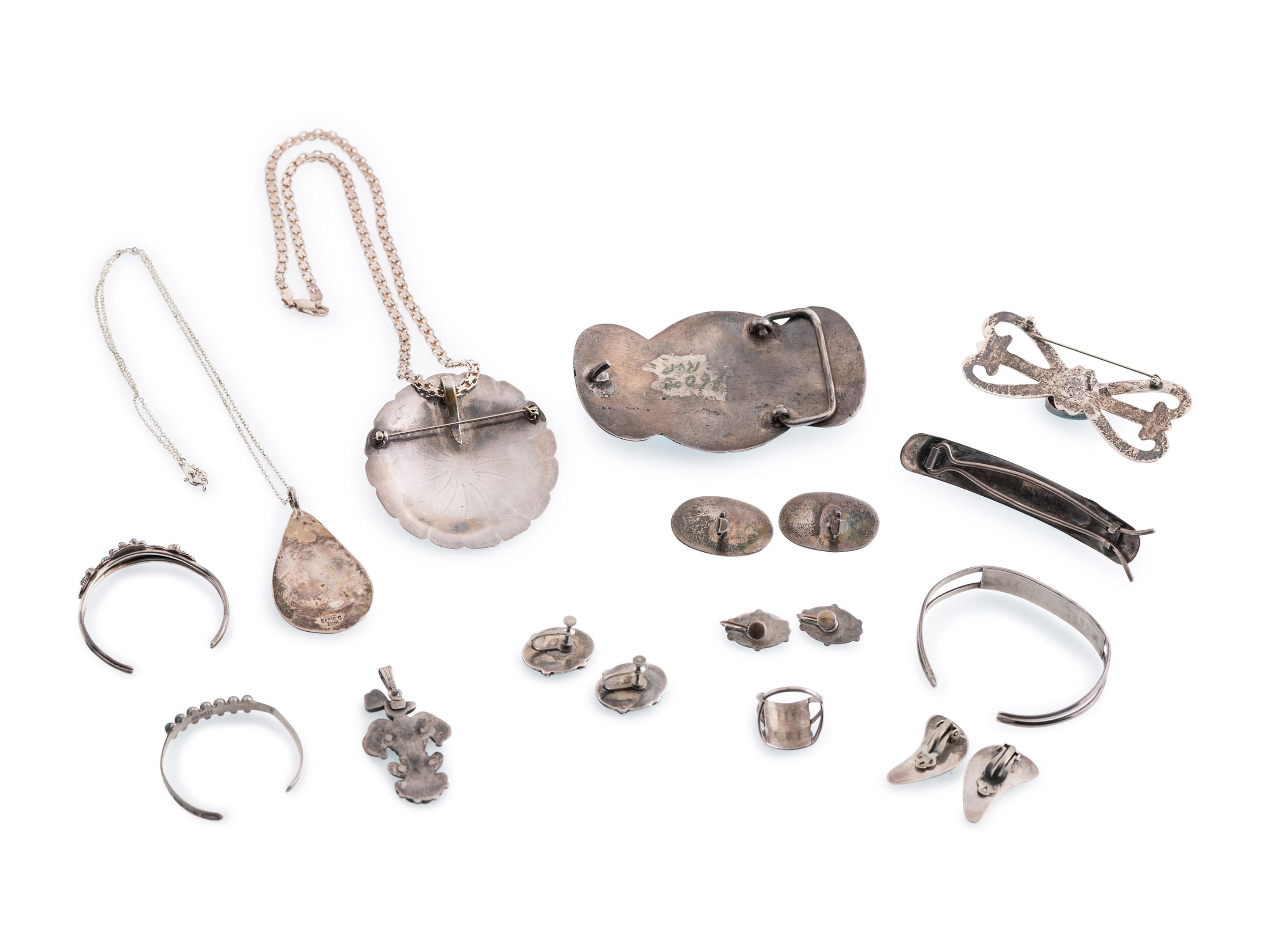 Navajo and Zuni Silver and Turquoise Jewelry