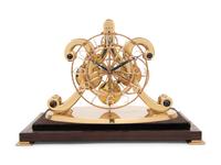 An English Cased Brass Skeleton Clock