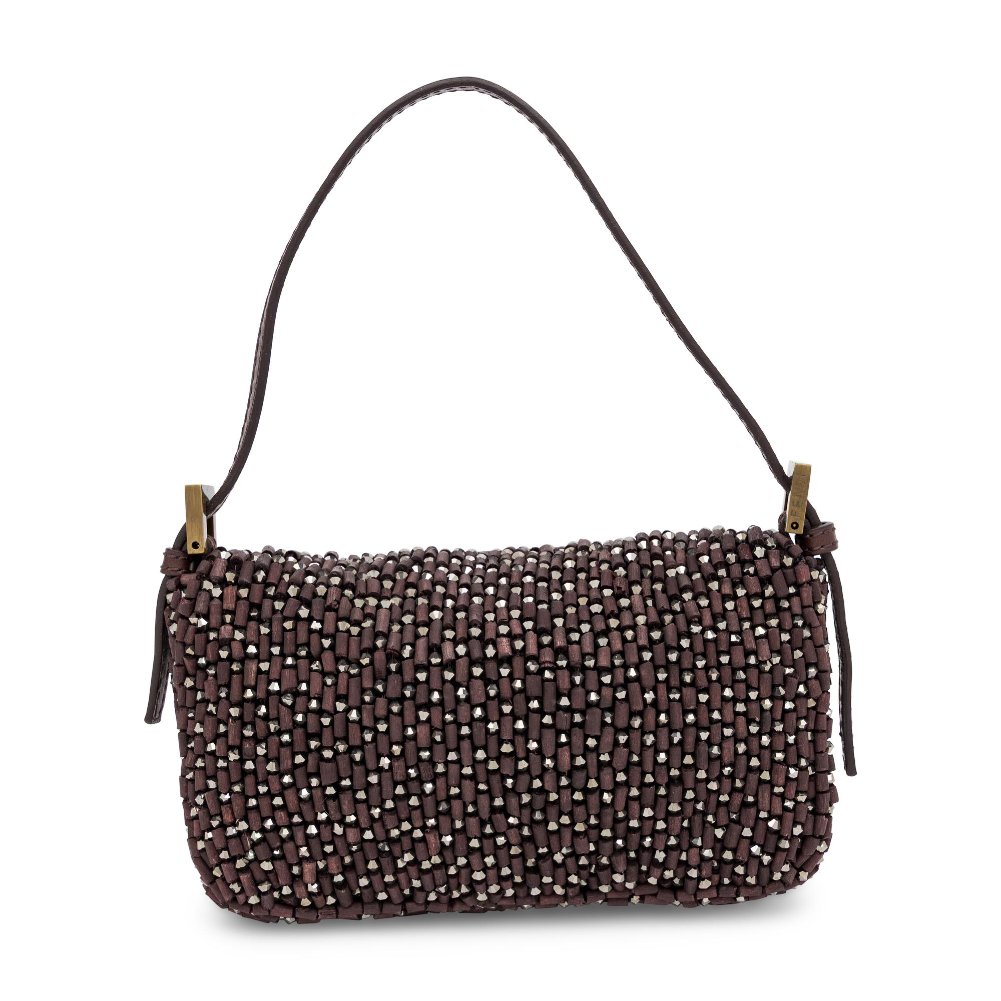 Fendi, Mini Baguette in Bead-Embellished Satin