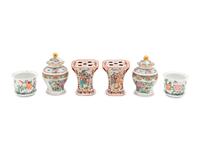Three Pairs of Chinese Export Porcelain Style Decorative Articles