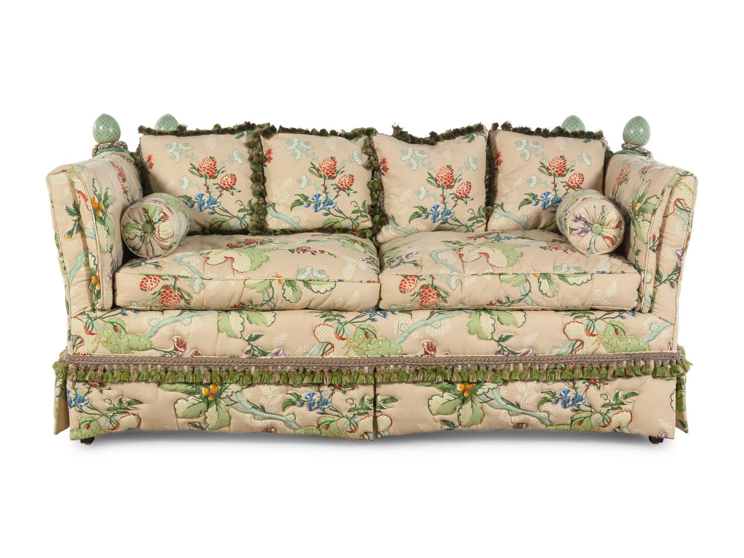 A Chintz-Upholstered Knole Sofa