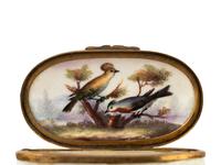 A Continental Porcelain Double Snuff Box