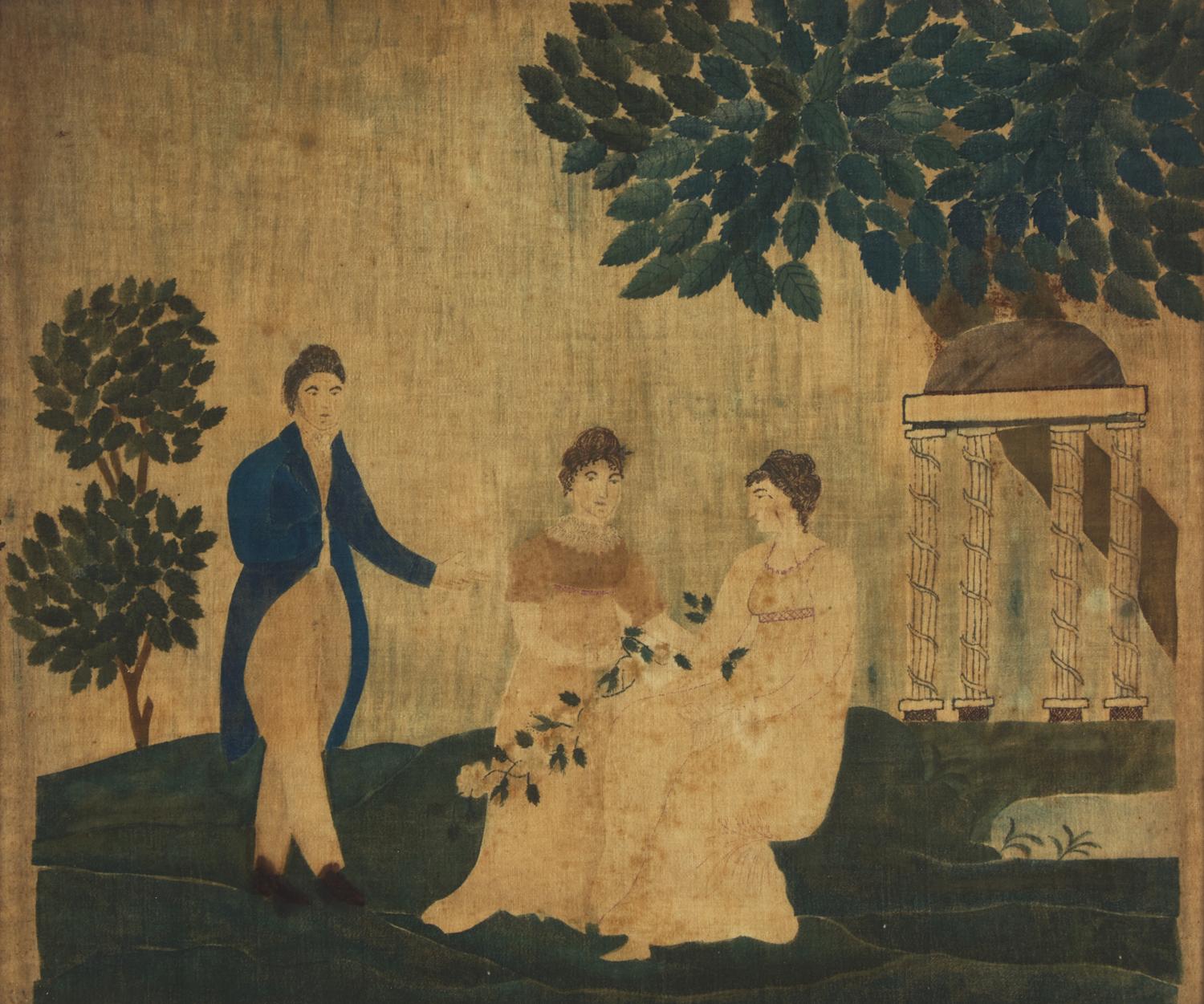 American School 19th Century, A Theorem: Figures in a Classical Landscape