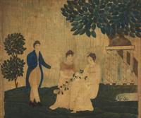 American School 19th Century, A Theorem: Figures in a Classical Landscape