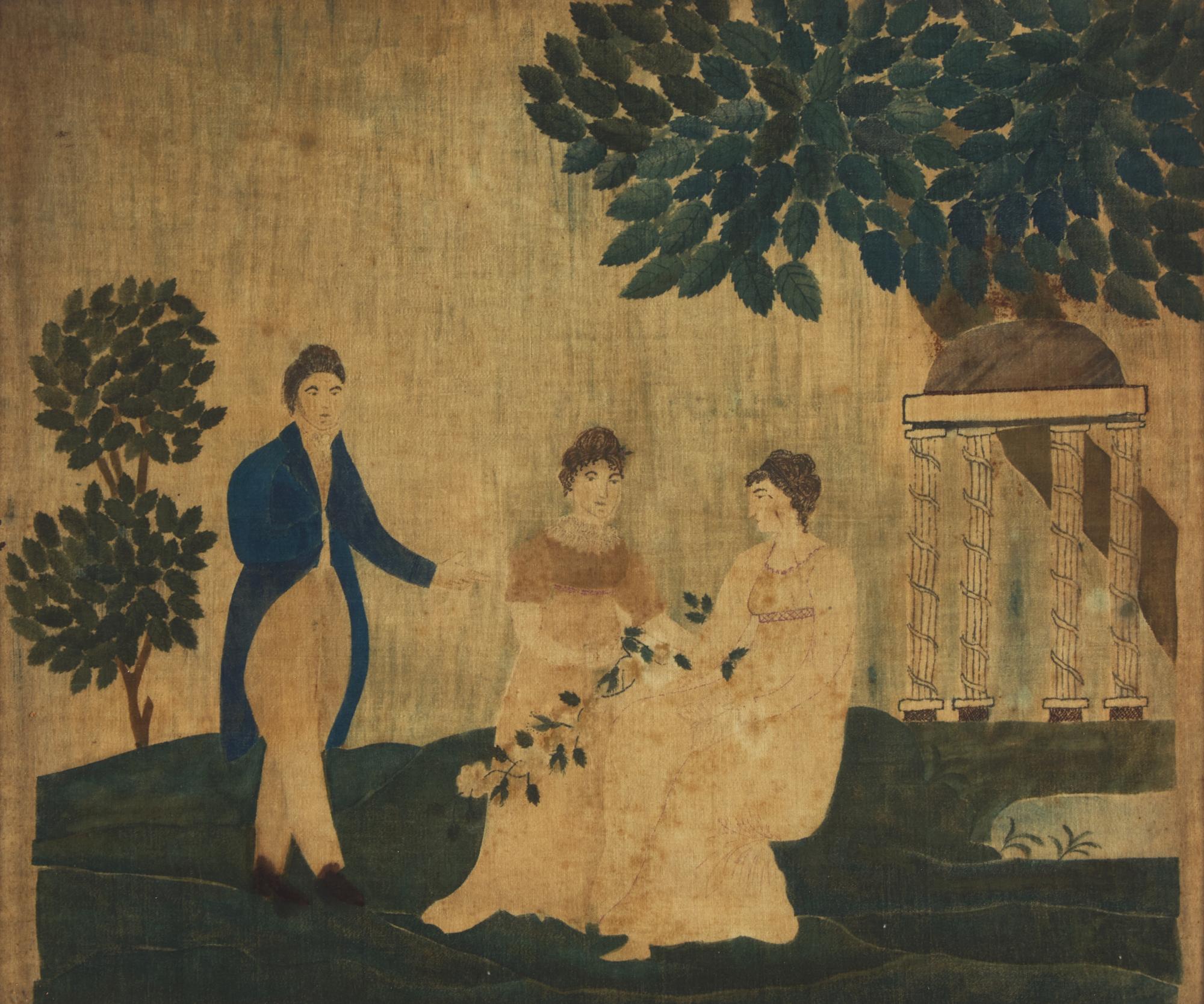 American School 19th Century, A Theorem: Figures in a Classical Landscape