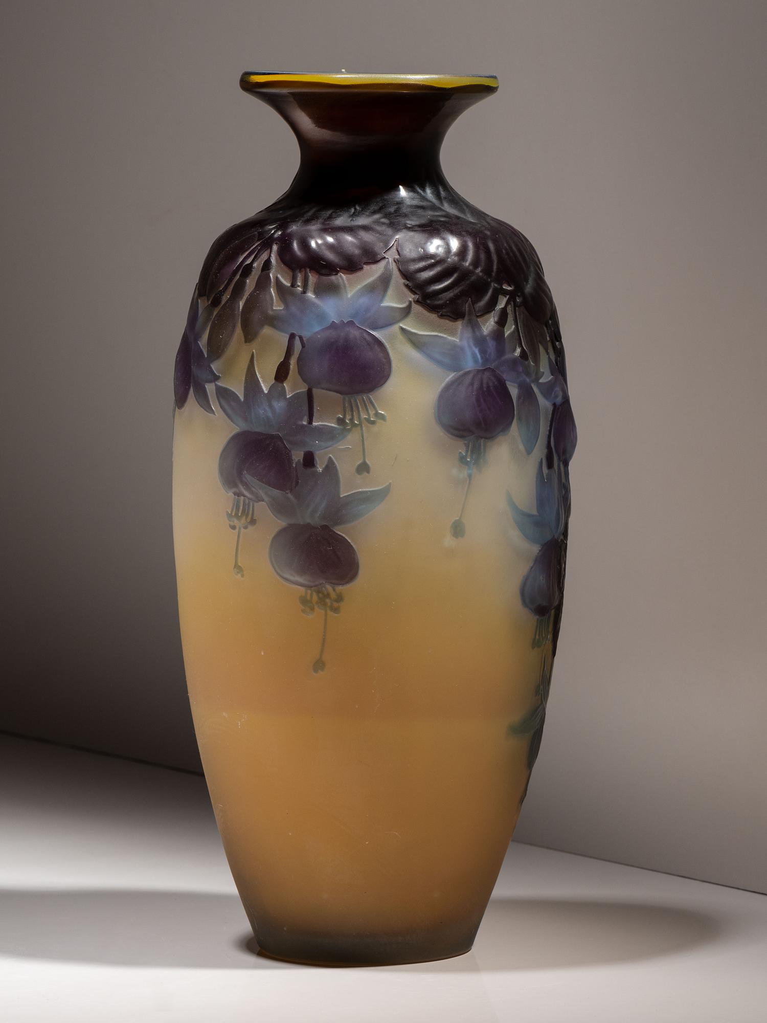 Mold Blown Fuschia Vase