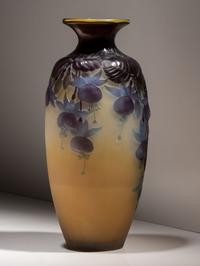 Mold Blown Fuschia Vase