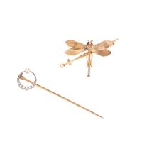 COLLECTION OF ANTIQUE YELLOW GOLD PINS