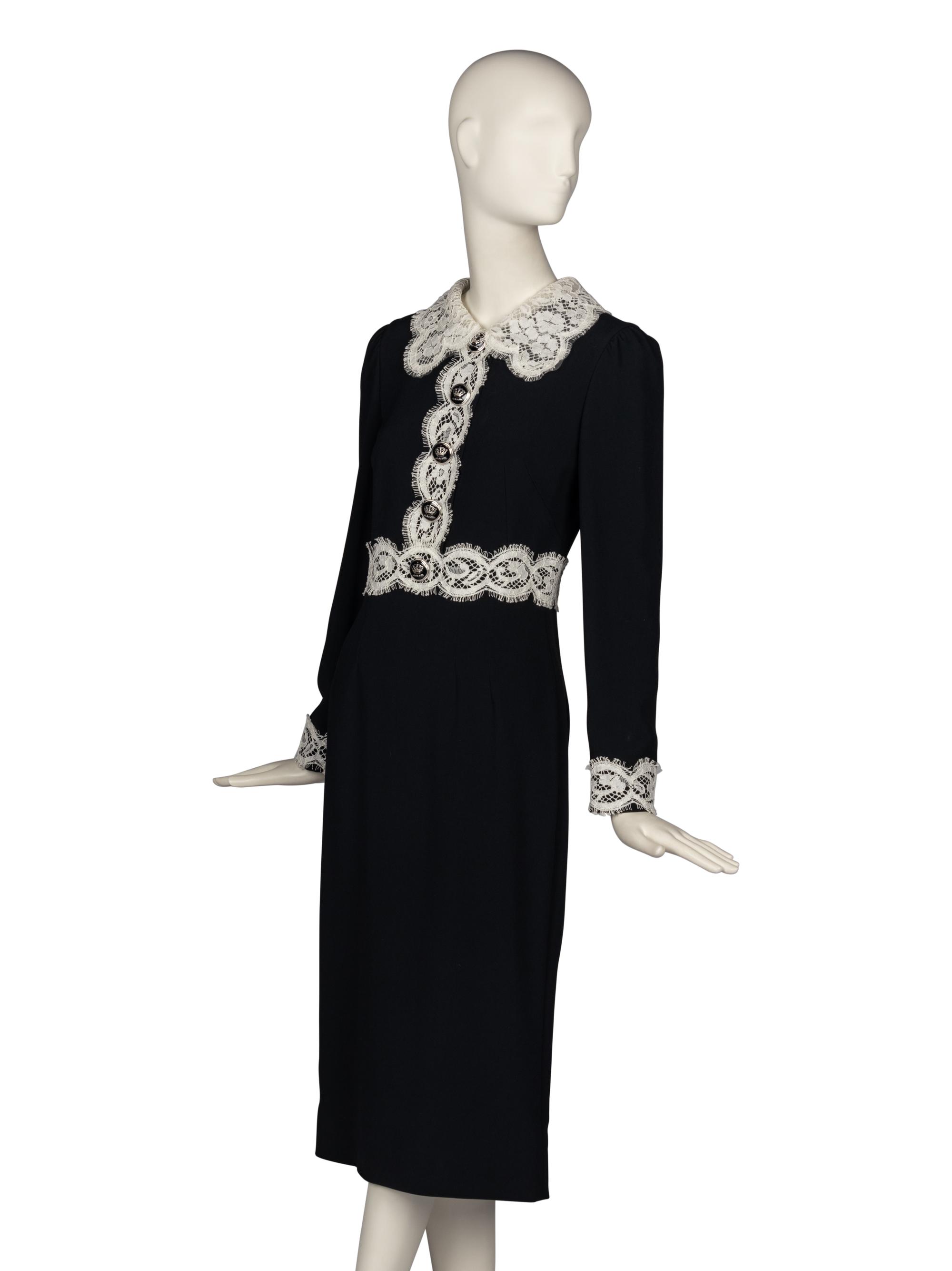 Dolce & Gabbana Lace Trimmed Dress