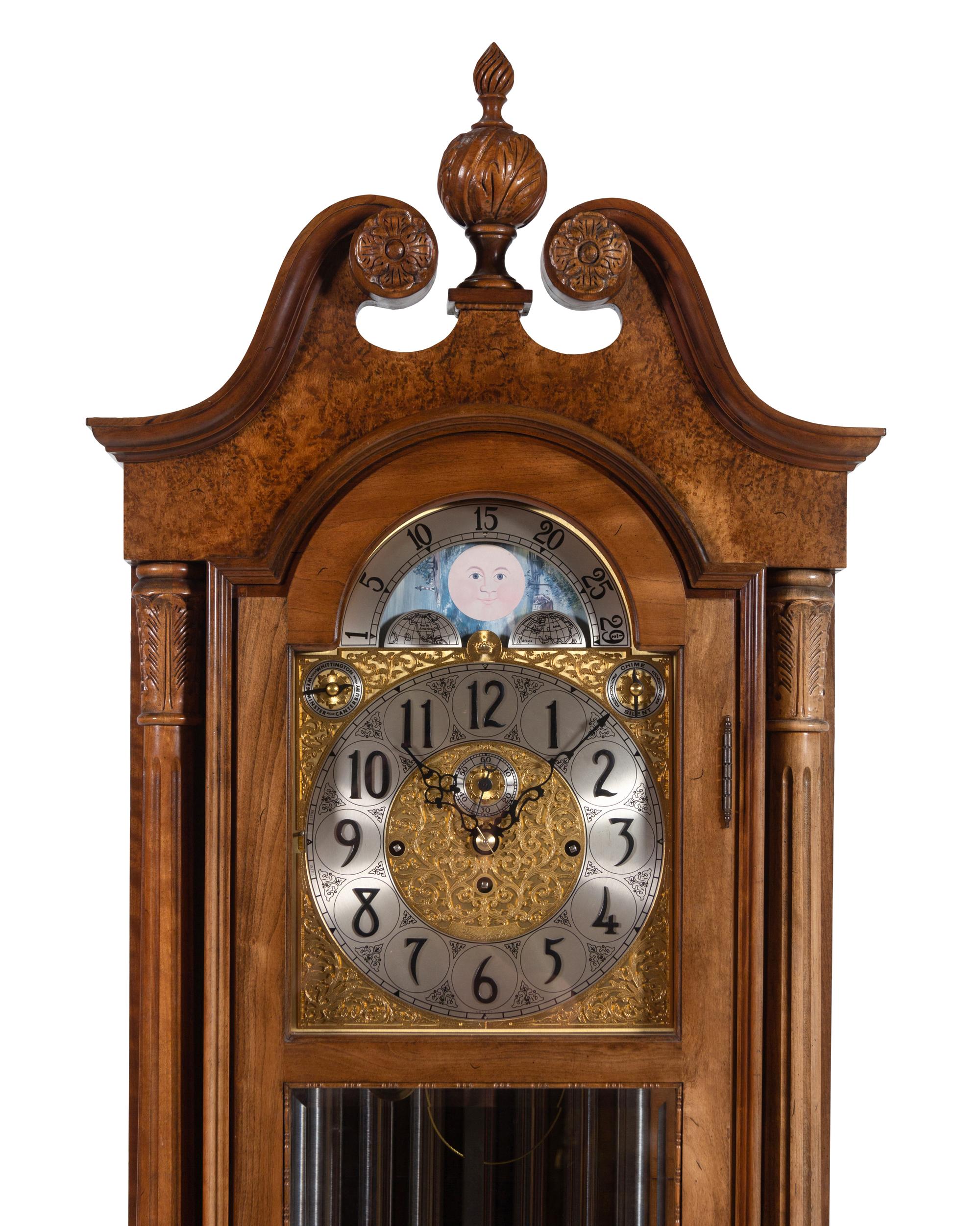 A Herschede Nine-Tube Tall Case Clock