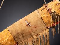Apache Beaded Hide Quiver, with Six Arrows