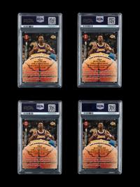 A Collection of Four 1996 Stadium Club Rookies 2 R9 Kobe Bryant Rookie Cards (PSA 9 MINT)