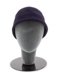Yves Saint Laurent Dark Purple Cloche Hat, 1970s