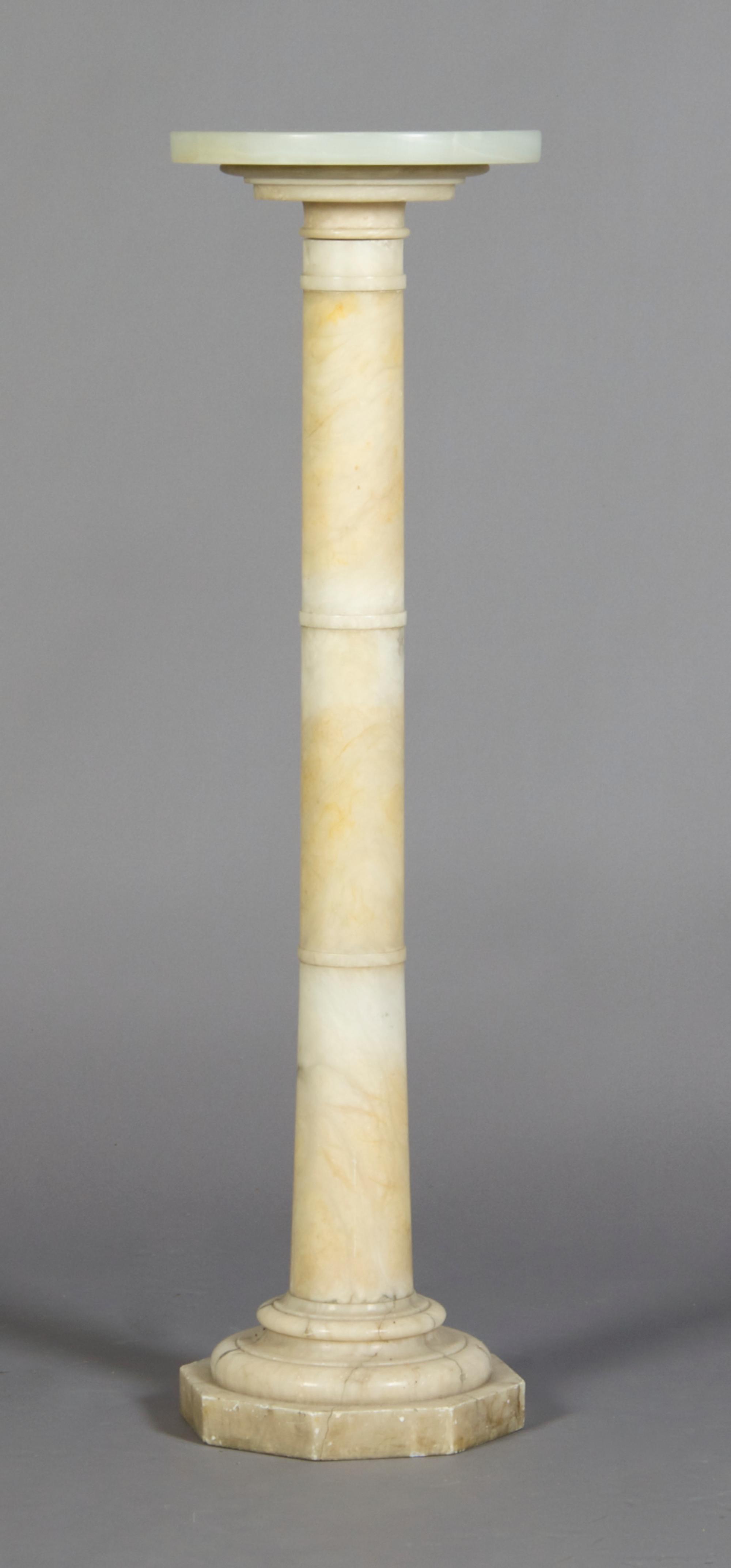 An Alabaster Column, Height 35 1/2 inches.