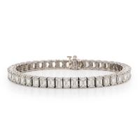 Diamond and Platinum Line Bracelet