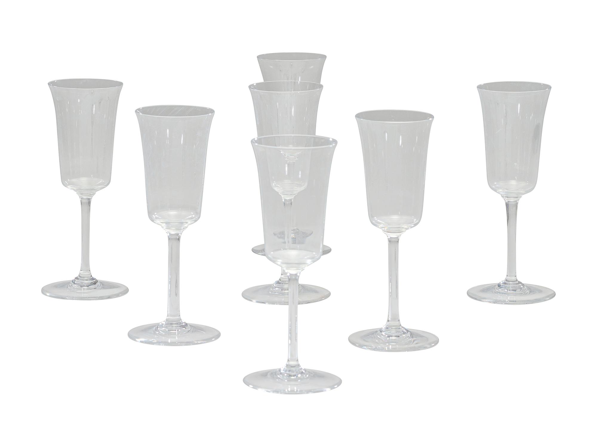 Seven Baccarat Brantome Water Goblets
