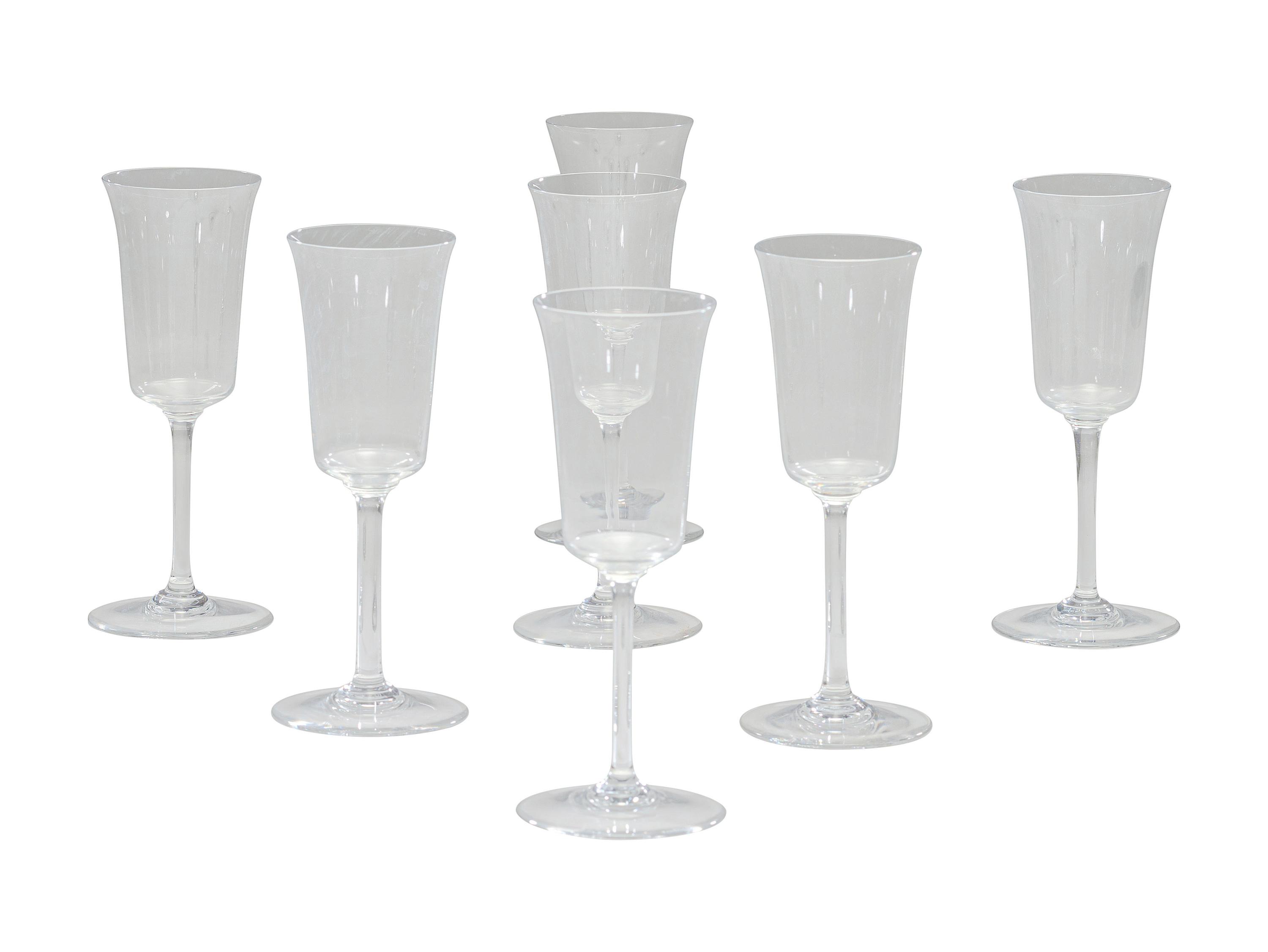 Seven Baccarat Brantome Water Goblets