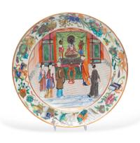 Four Chinese Export Porcelain Plates