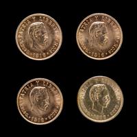 A Group of Four Cuba Republic 1916 5-Peso Gold Coins
