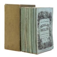 DICKENS, CHARLES. The Life and Adventures of Nicholas Nickleby. London, 1838-1839. 20 parts/19. First ed., first issue