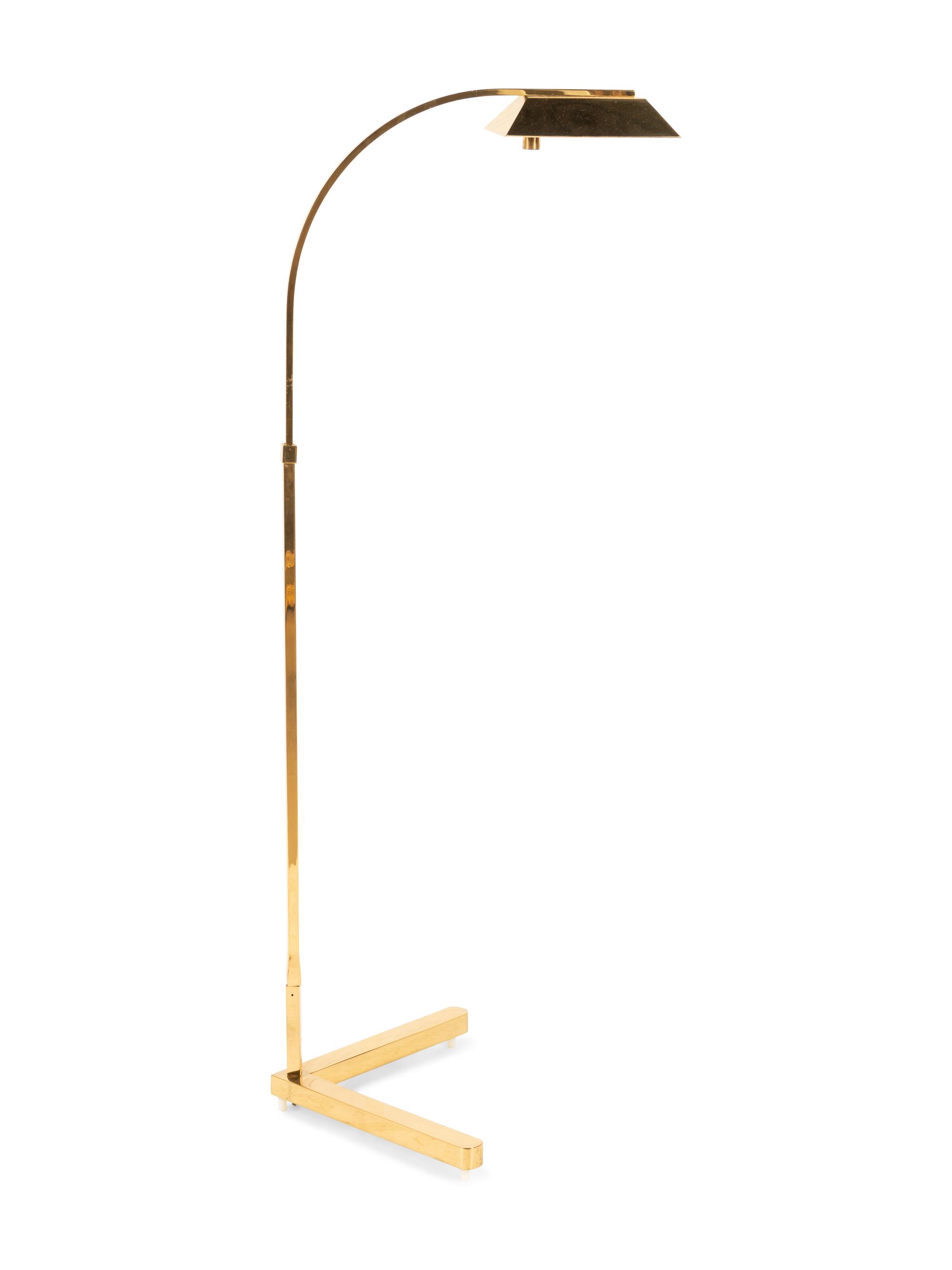 A Contemporary Brass Floor Lamp