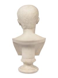 A Continental Carved Marble Bust of the Young Augustus