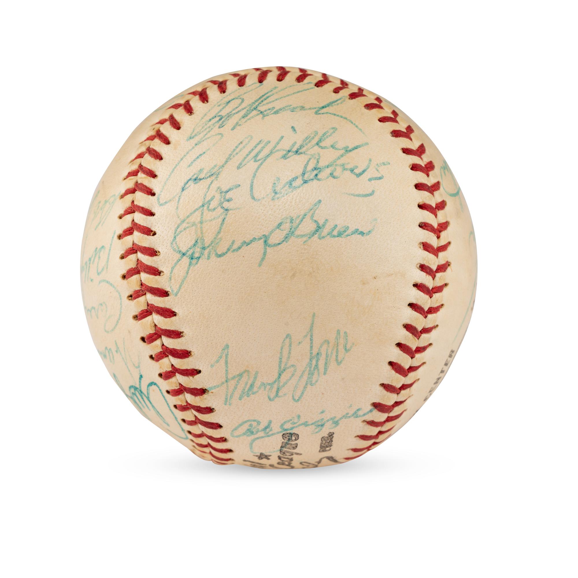 A 1959 Milwaukee Braves Team Signed Autograph Baseball Featuring Hank Aaron (Beckett Authentication Services)