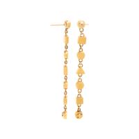 SUSAN BERMAN, YELLOW GOLD AND DIAMOND EARRINGS
