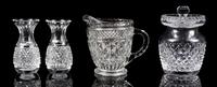 A Collection of Cut Glass Articles Height of tallest 12 1/2 inches.