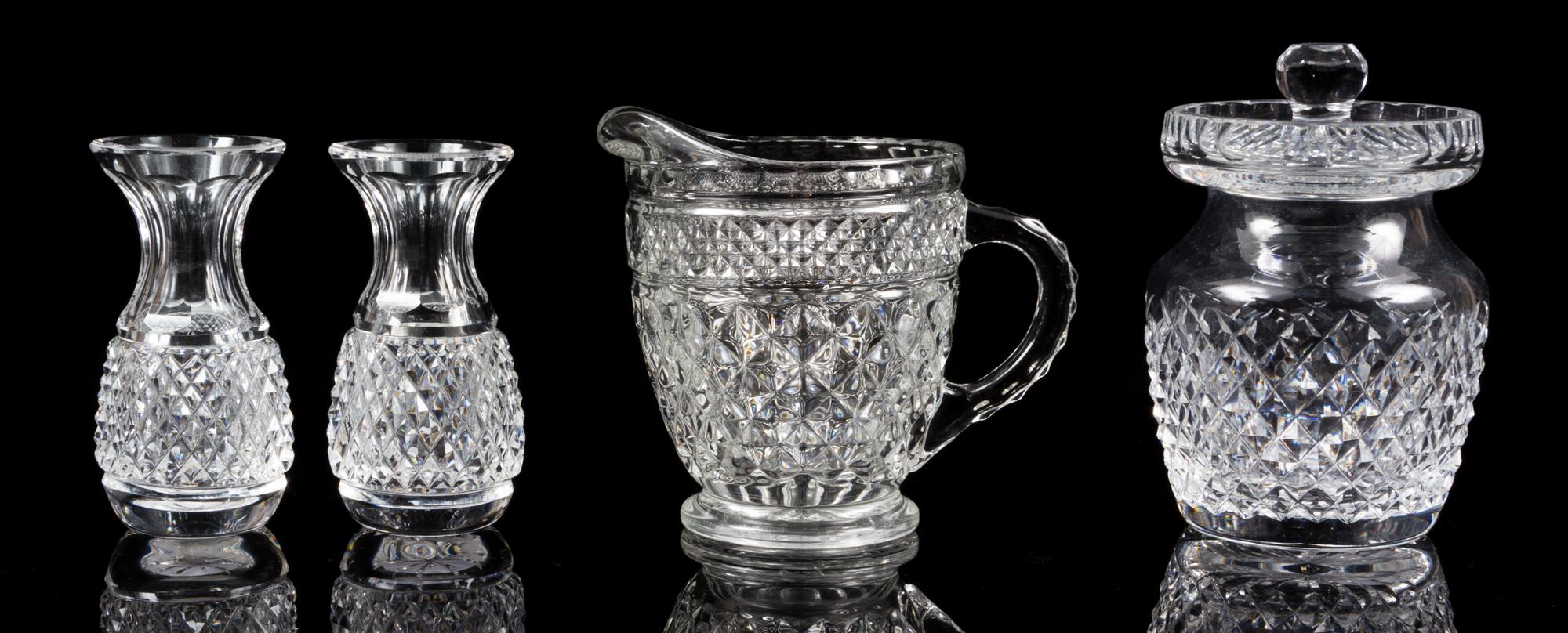 A Collection of Cut Glass Articles Height of tallest 12 1/2 inches.