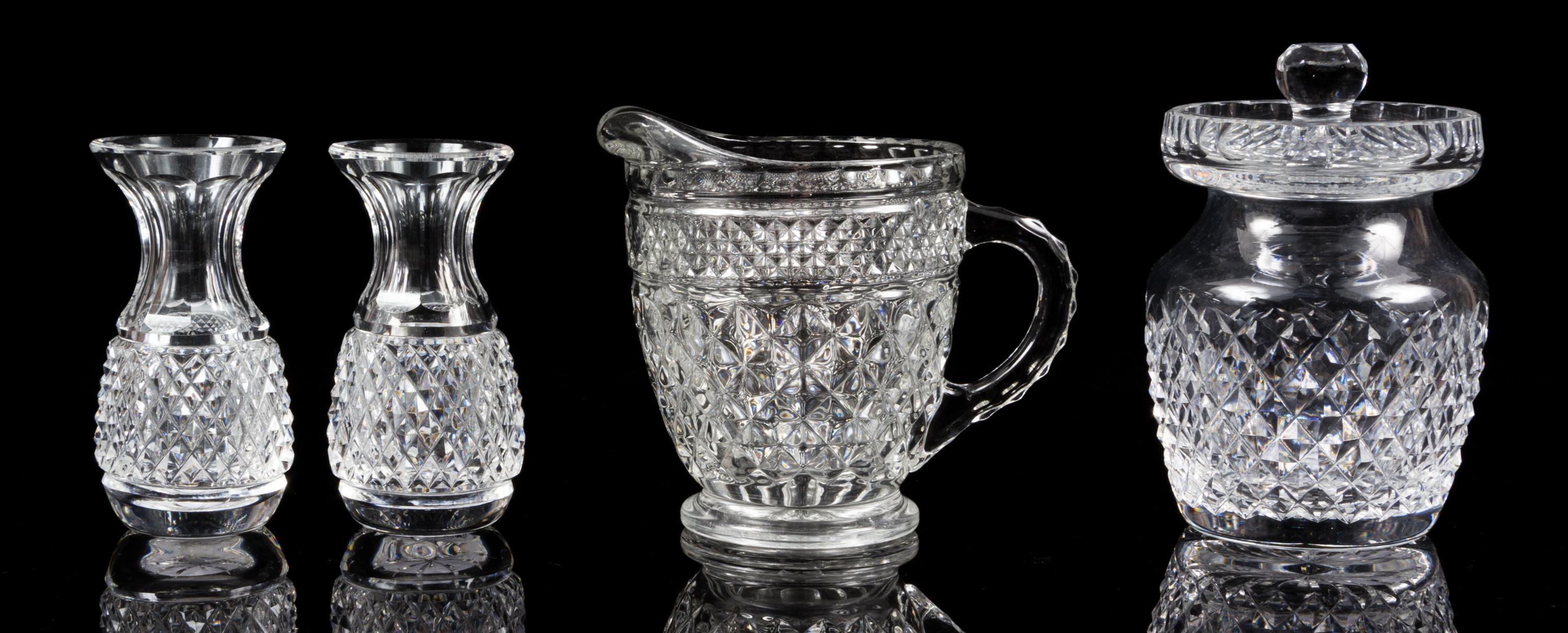 A Collection of Cut Glass Articles Height of tallest 12 1/2 inches.
