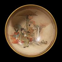 A Japanese Satsuma-Type Small Cabinet Vase and a Bowl, Seikozan, Meiji Period