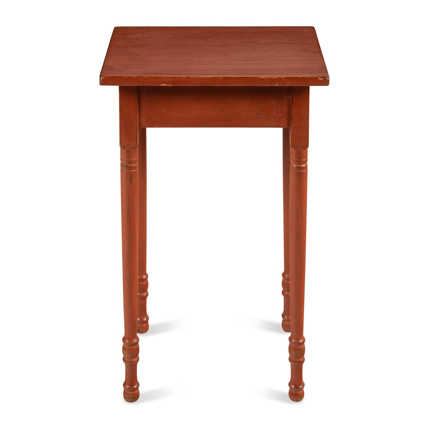 An American Red-Painted Side Table