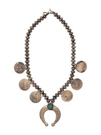 Navajo Coin Squash Blossom Necklace