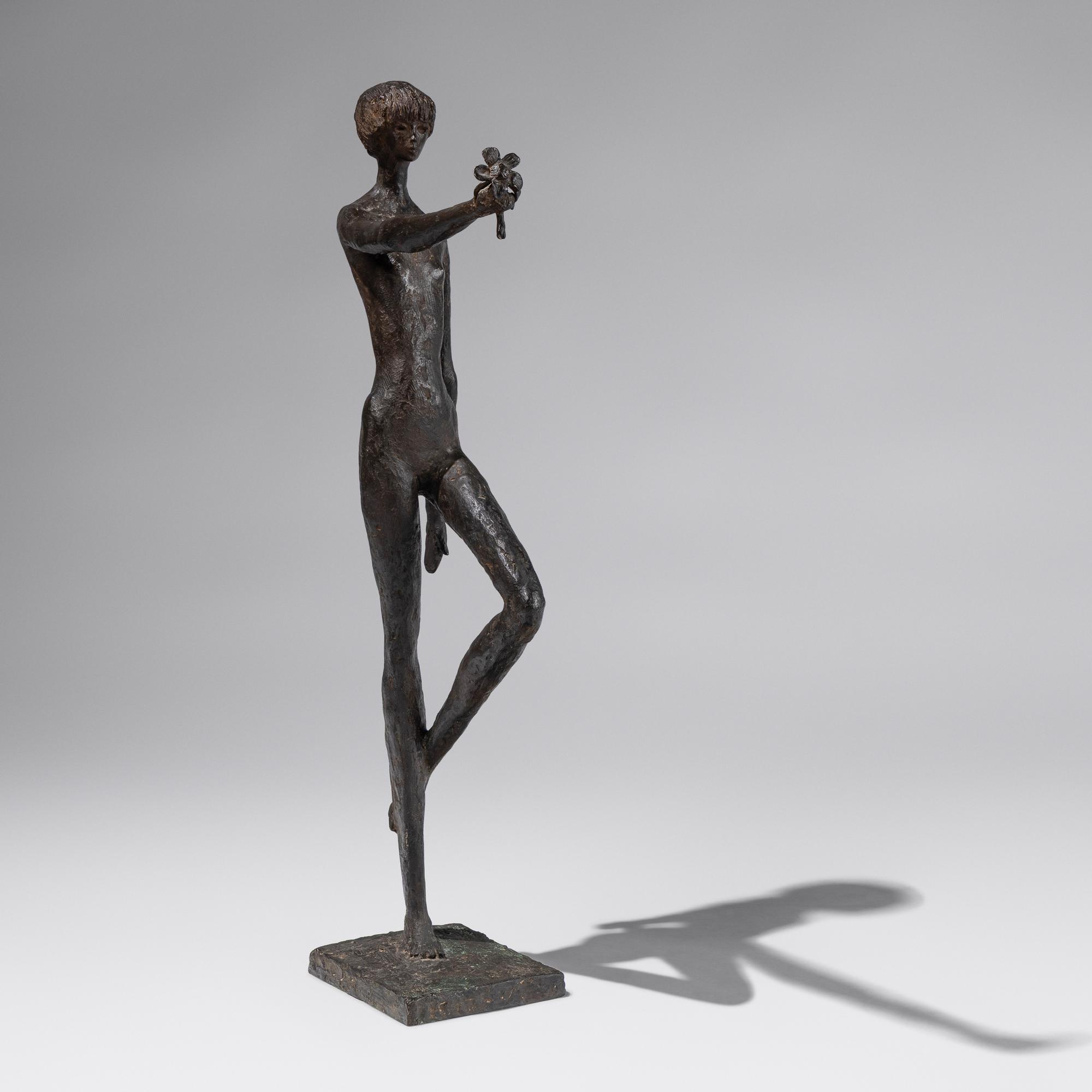 Girl Proffering a Flower