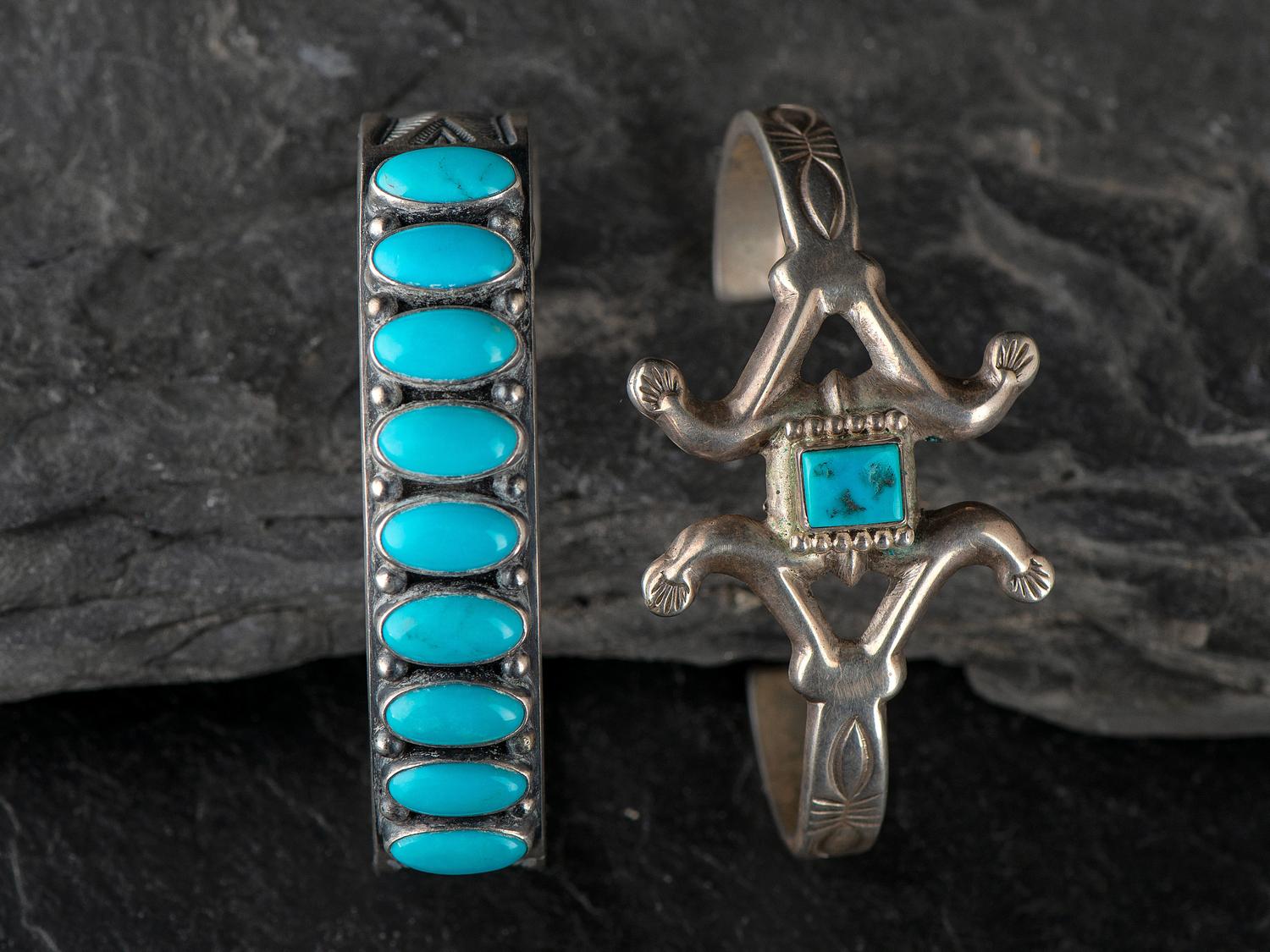 Sterling Silver and Turquoise Cuff Bracelets