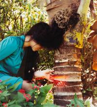 Black Hair Sewn into Coconut Palm #1, 1997
