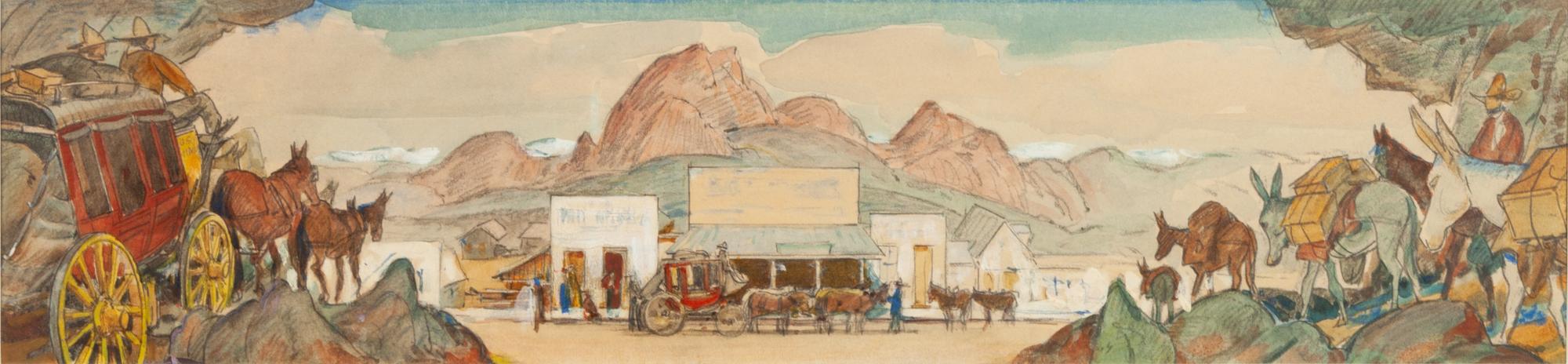 Mural Sketch for Phoenix Post Office