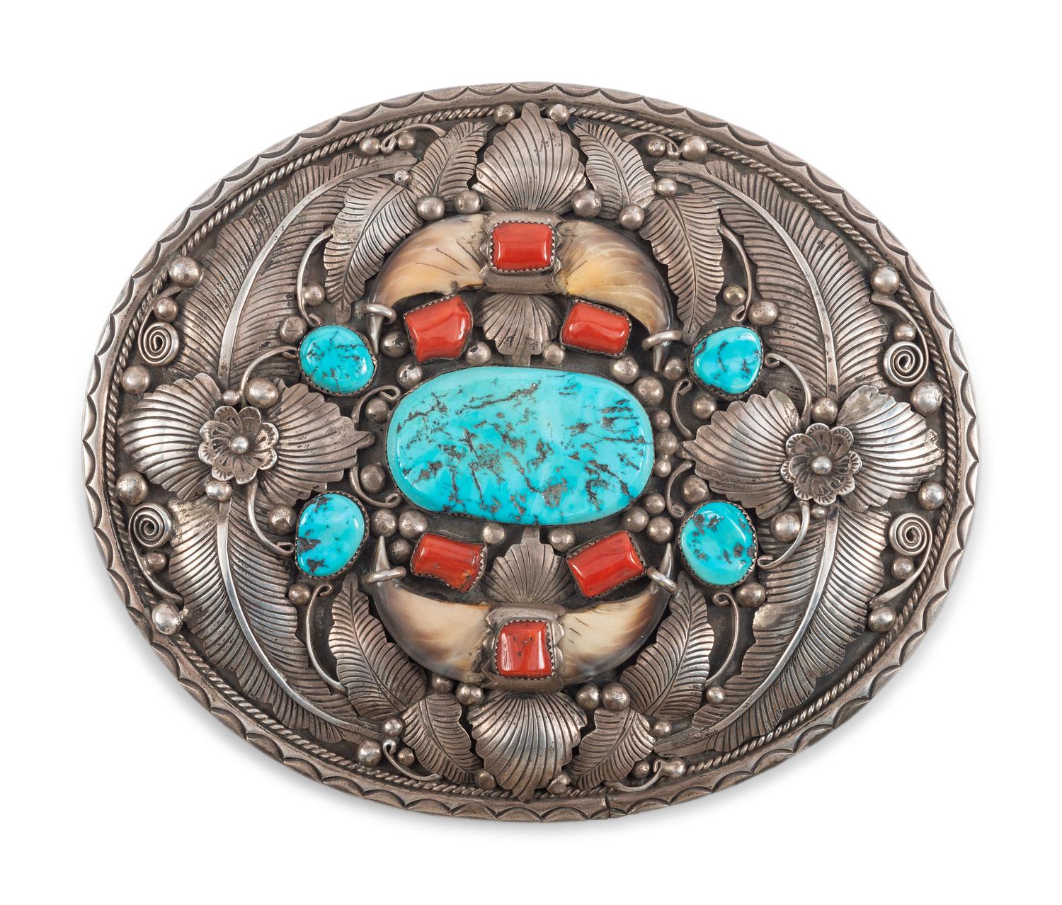 Navajo Large Statement Sterling Silver Belt Buckle