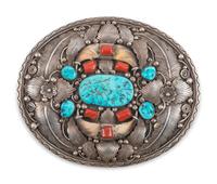 Navajo Large Statement Sterling Silver Belt Buckle
