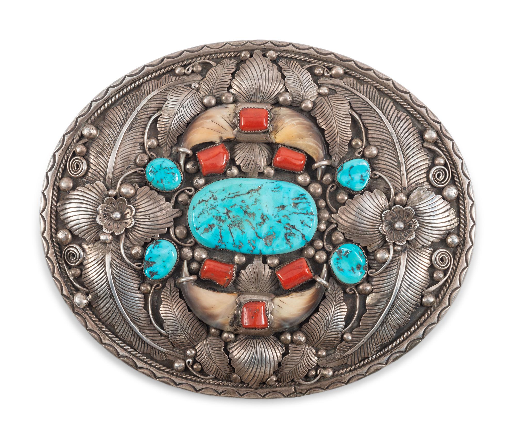 Navajo Large Statement Sterling Silver Belt Buckle