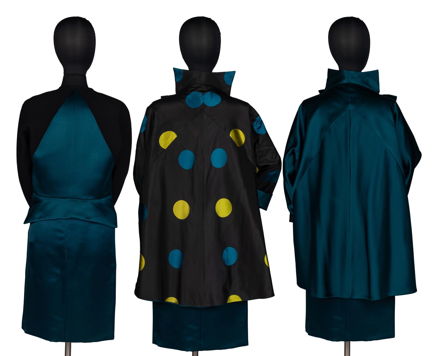 Geoffrey Beene Silk Ensemble with Reversible Coat