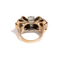 RETRO, SAPPHIRE AND DIAMOND RING