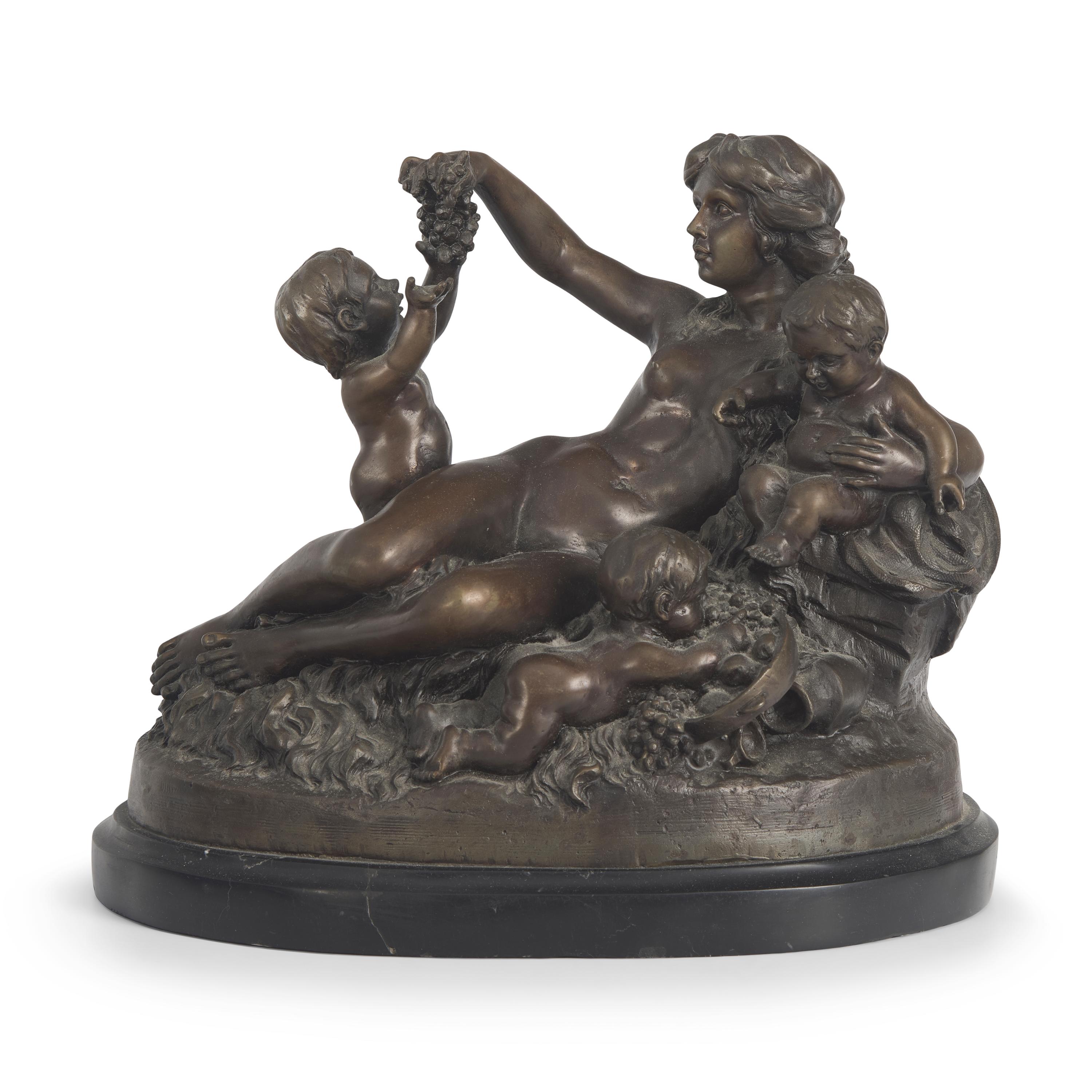 Continental School 19th Century, A Bronze Figural Group