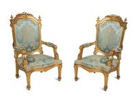 A Napoleon III Giltwood Seven-Piece Salon Suite