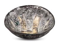 A Sasanian Silver-Gilt Lobed Bowl